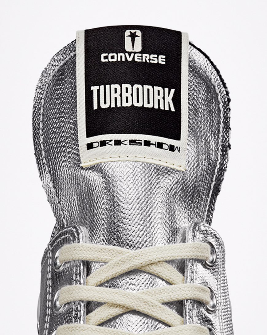 Tenis Converse TURBODRK Chuck 70 Cano Baixo Feminino Prateadas Pretas | PT T0T7091